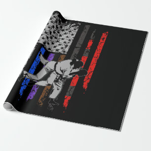 Papier Cadeau Drapeau brésilien Jiu Jitsu Classement Étoiles e