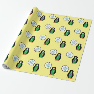 Papier Cadeau Drapeau brésilien parlant Ms Penguin Personnalisé