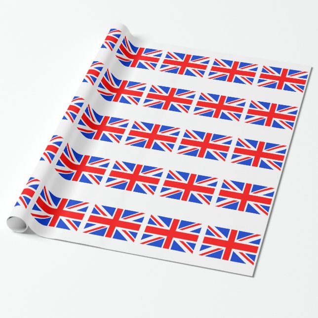 Papier Cadeau Drapeau britannique (Déroulé)