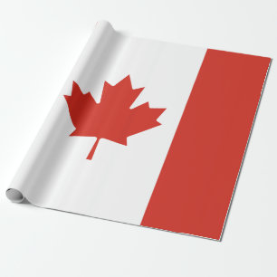 Papier Cadeau Drapeau canadien (Feuille d'érable) (Canada)