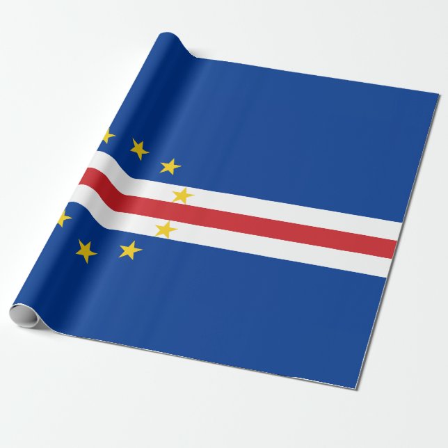 Papier Cadeau Drapeau cap-verdien (Cap-Vert) (Déroulé)