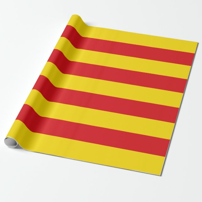 Papier Cadeau Drapeau catalan (Déroulé)