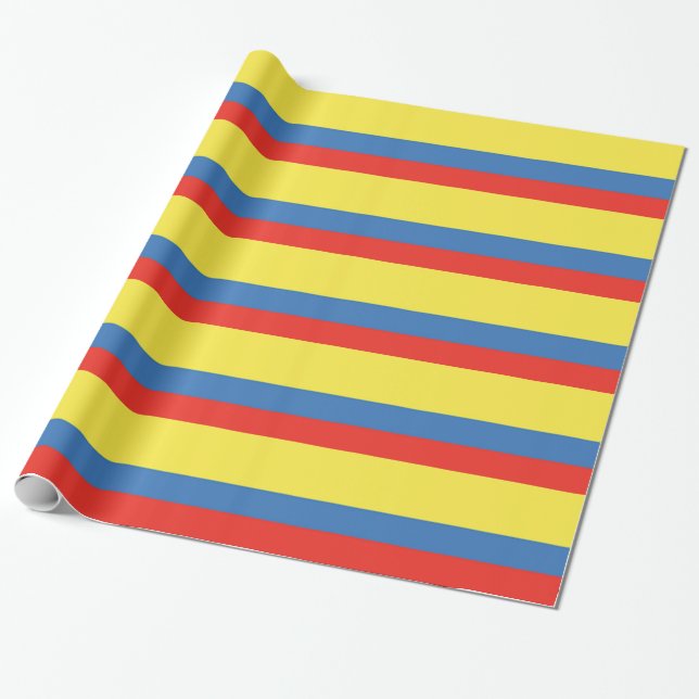 Papier Cadeau Drapeau Colombie (Déroulé)