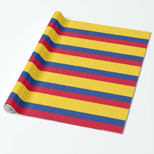 Papier Cadeau Drapeau colombien (Déroulé)