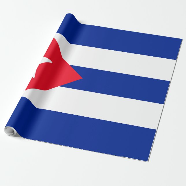 Papier Cadeau Drapeau Cuba (Déroulé)