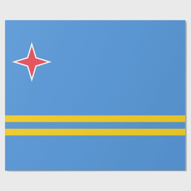 Papier Cadeau Drapeau d'Aruba (Plat)