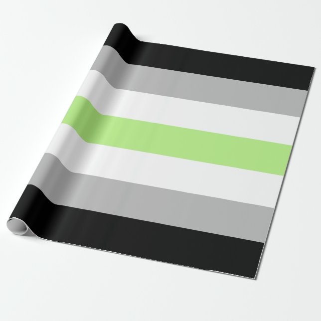 Papier Cadeau Drapeau de fierté agender (Déroulé)