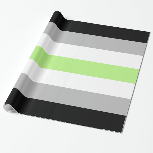 Papier Cadeau Drapeau de fierté agender (Déroulé)
