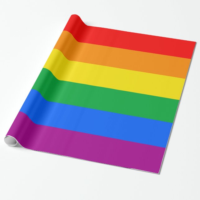 Papier Cadeau Drapeau de fierté arc-en-ciel LGBTQ+ (Déroulé)