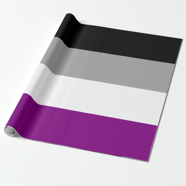 Papier Cadeau Drapeau de fierté asexué (Déroulé)