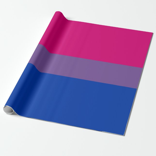 Papier Cadeau Drapeau de fierté bisexuel (Déroulé)