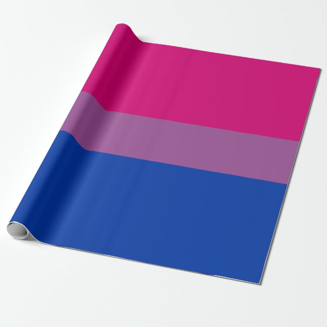 Papier Cadeau Drapeau de fierté bisexuel (Déroulé)