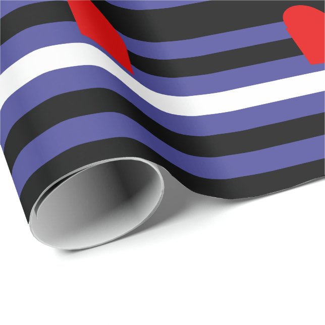 Papier Cadeau Drapeau de fierté cuir (Coin rond)
