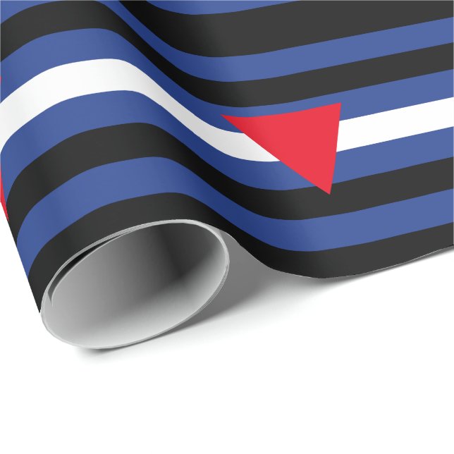 Papier Cadeau Drapeau de fierté cuir queer (Coin rond)