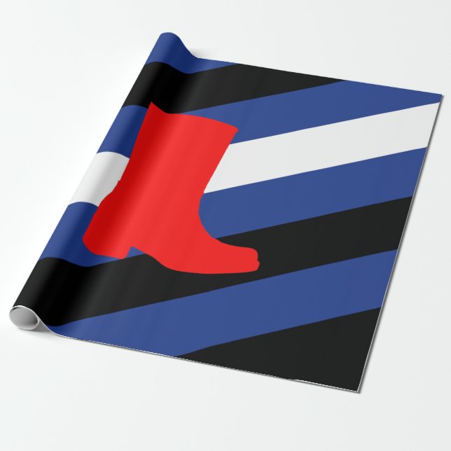 Papier Cadeau Drapeau de fierté de bottes (Déroulé)