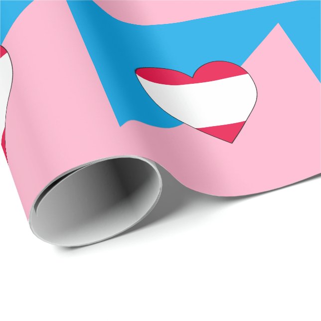 Papier Cadeau Drapeau de fierté de jeu d'âge (Coin rond)