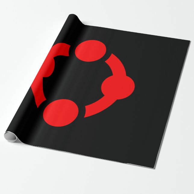 Papier Cadeau Drapeau de fierté de niche (Noir) (Déroulé)