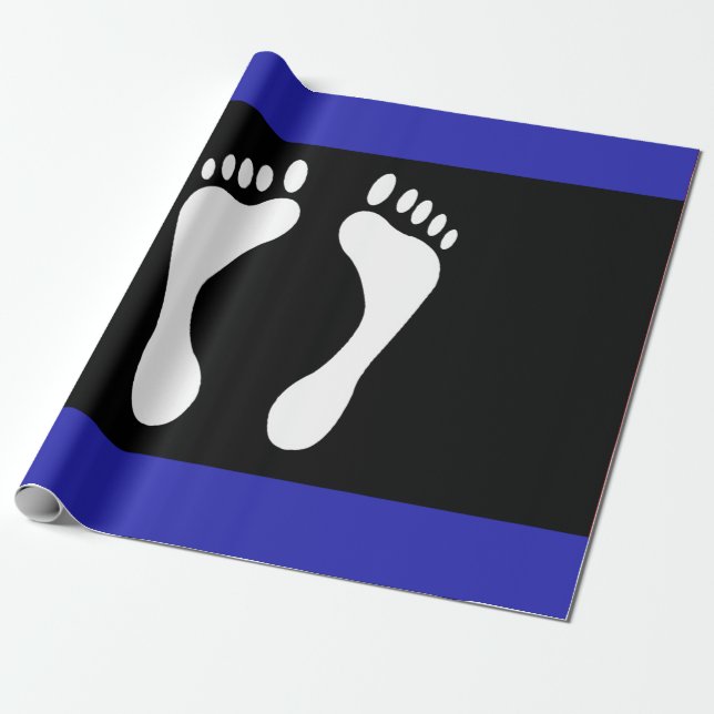 Papier Cadeau Drapeau de fierté de pied (empreinte de pied) (Déroulé)