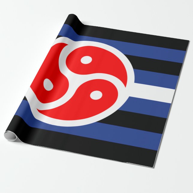 Papier Cadeau Drapeau de fierté de pratique du cuir (Déroulé)