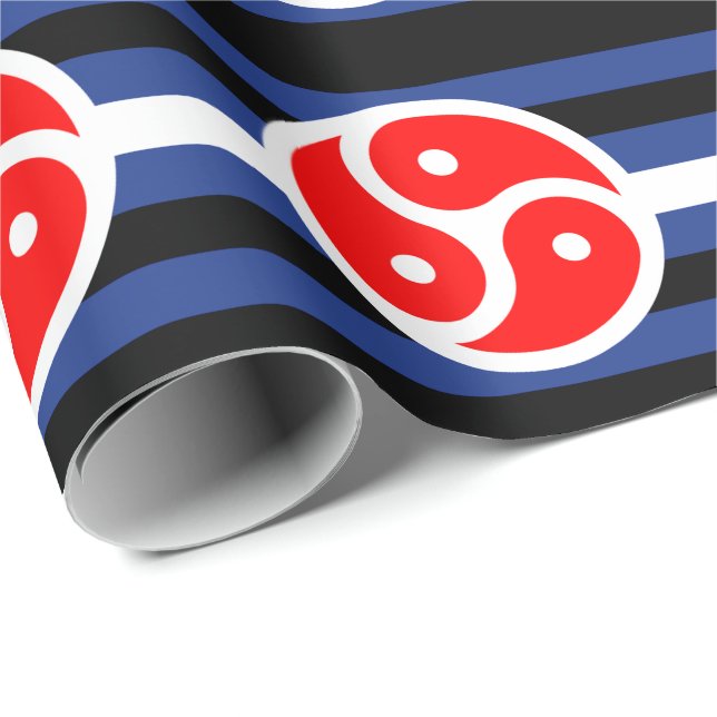 Papier Cadeau Drapeau de fierté de pratique du cuir (Coin rond)
