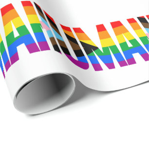 Papier Cadeau Drapeau de fierté d'inclusivité humaine