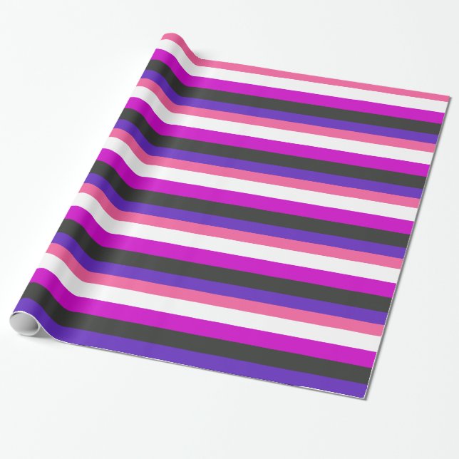 Papier Cadeau DRAPEAU DE Fierté GENDERFLUID (Déroulé)
