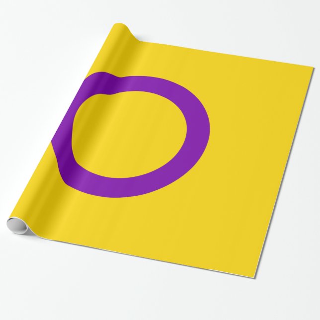 Papier Cadeau Drapeau de fierté intersexe (Déroulé)