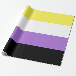 Papier Cadeau Drapeau de fierté non binaire