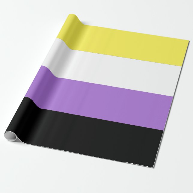 Papier Cadeau Drapeau de fierté non binaire (Déroulé)