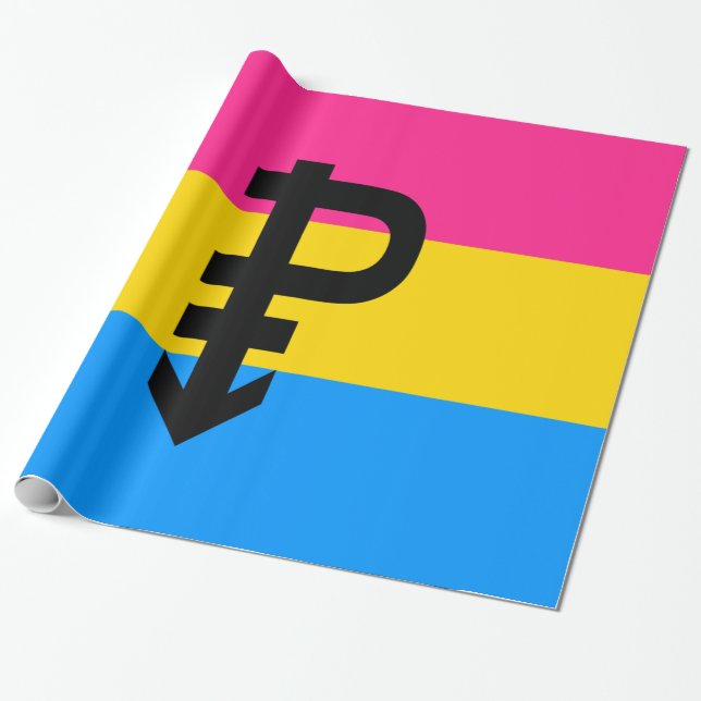 Papier Cadeau Drapeau de fierté pansexuelle (Déroulé)