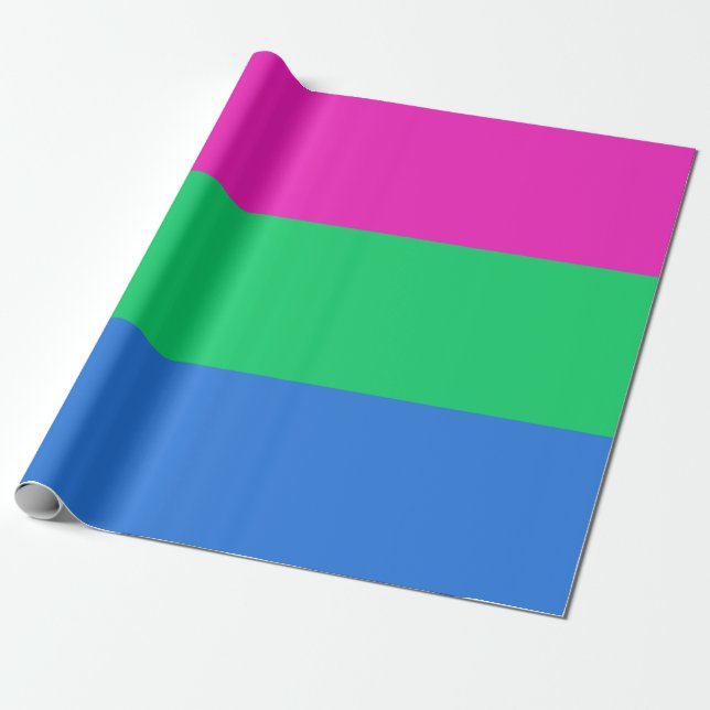 Papier Cadeau Drapeau de fierté polysexuelle (Déroulé)