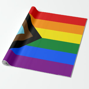 Papier Cadeau Drapeau de fierté Progress LGBTQ+