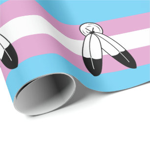 Papier Cadeau Drapeau de fierté trans bispirituel