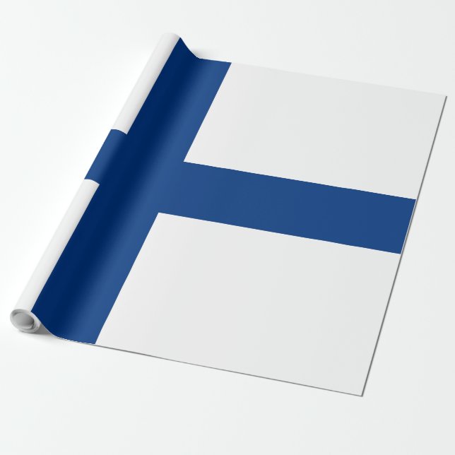 Papier Cadeau Drapeau de Finlande (Déroulé)