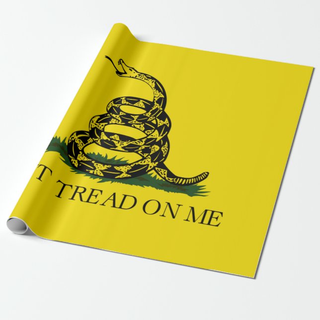Papier Cadeau Drapeau de Gadsden (Ne me touchez pas) (Serpent am (Déroulé)