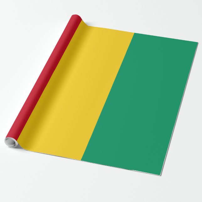 Papier Cadeau Drapeau de Guinée (Déroulé)