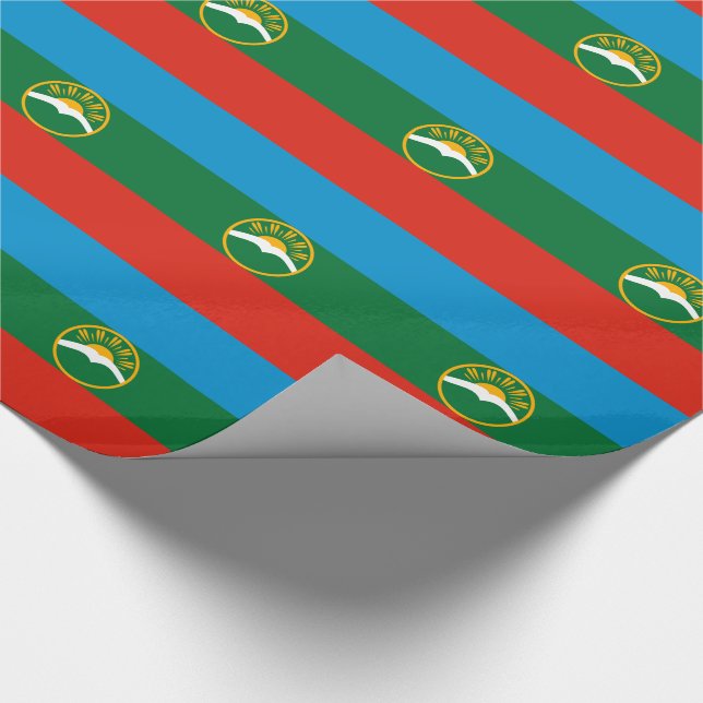 Papier Cadeau Drapeau de Karachay Cherkessie (Coin)