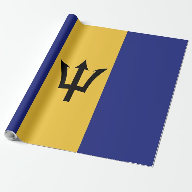 Papier Cadeau Drapeau de la Barbade (Déroulé)