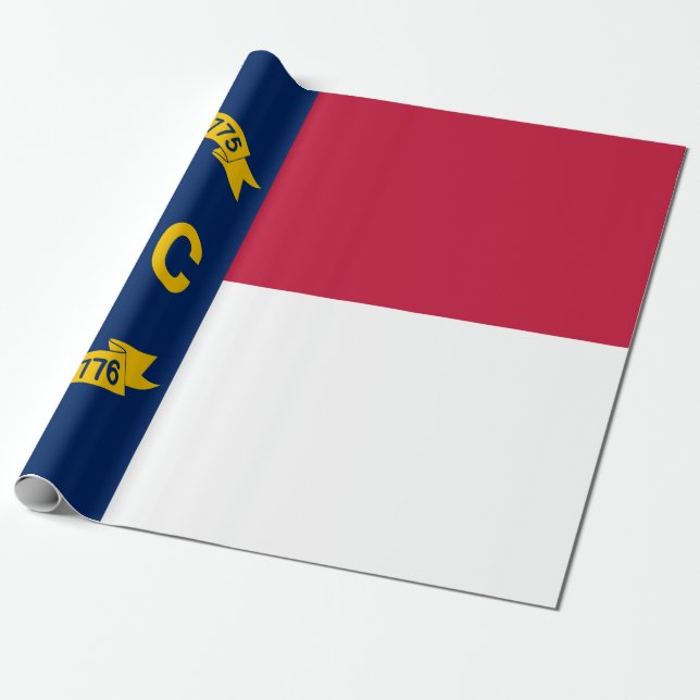Papier Cadeau Drapeau de la Caroline du Nord (Déroulé)