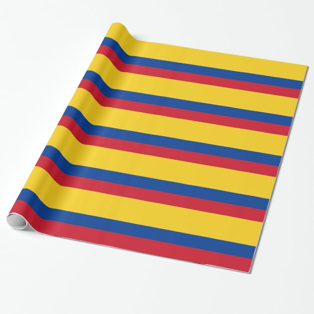 Papier Cadeau Drapeau de la Colombie (Déroulé)