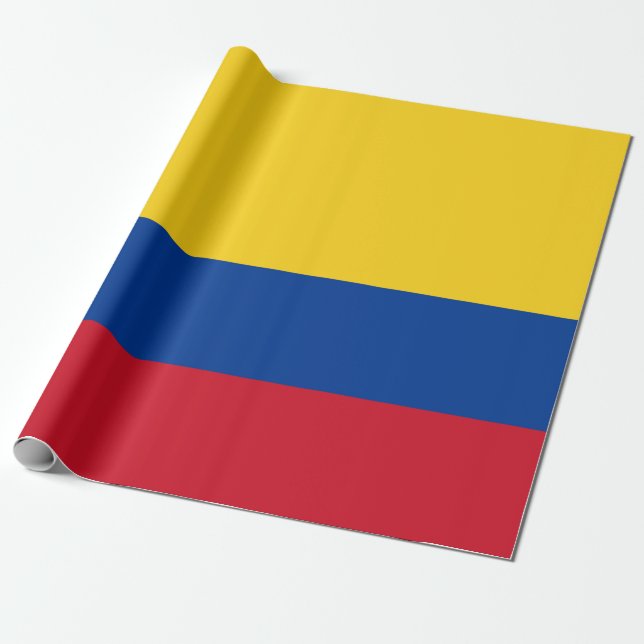 Papier Cadeau Drapeau de la Colombie (Déroulé)
