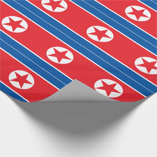Papier Cadeau Drapeau de la Corée du Nord (Coin)