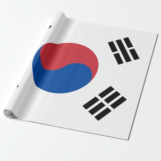 Papier Cadeau Drapeau de la Corée du Sud (ROK) (Déroulé)