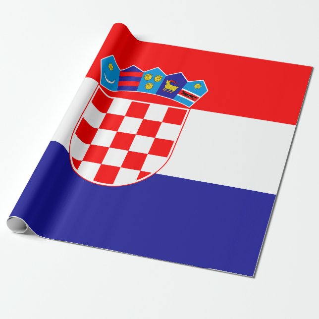 Papier Cadeau Drapeau de la Croatie (Déroulé)