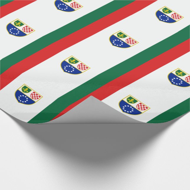 Papier Cadeau Drapeau de la Fédération de Bosnie-Herzégovine (Coin)