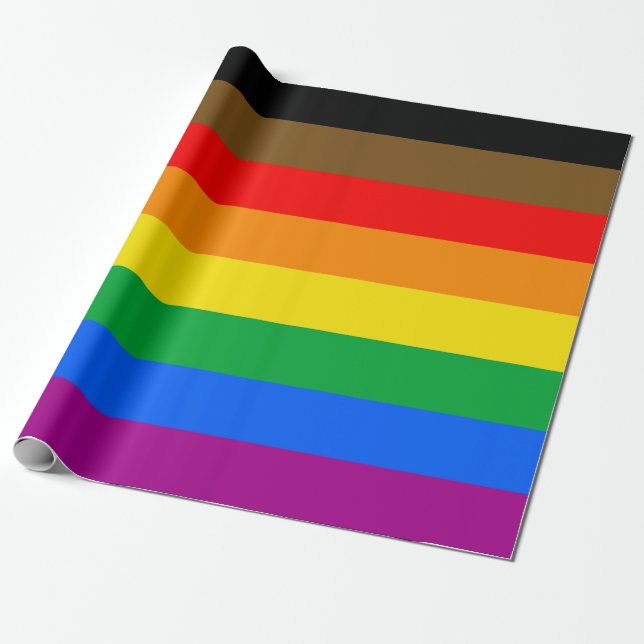 Papier Cadeau Drapeau de la fierté arc-en-ciel de Philly (Déroulé)