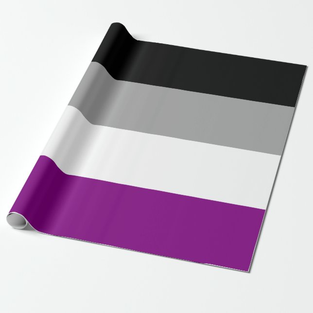 Papier Cadeau Drapeau de la fierté asexuelle (Ace) (Asexualité) (Déroulé)