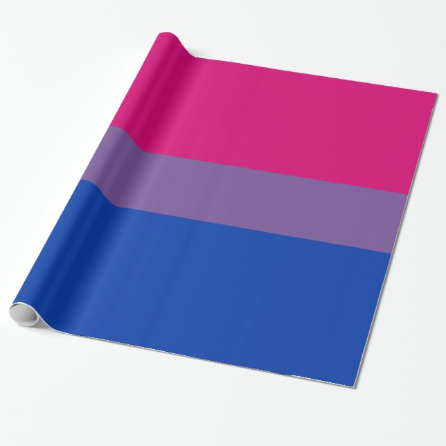 Papier Cadeau Drapeau de la fierté bisexuelle (Déroulé)