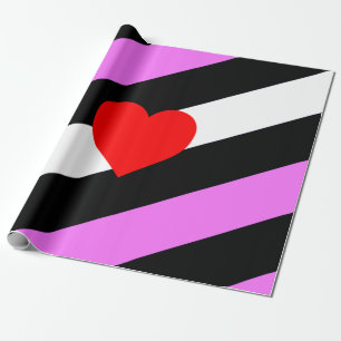 Papier Cadeau Drapeau de la Fierté de fille en cuir