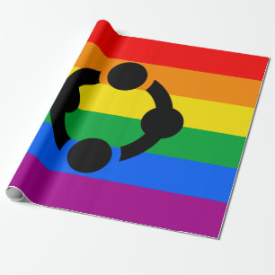 Papier Cadeau Drapeau de la Fierté de Niche Arc-en-ciel